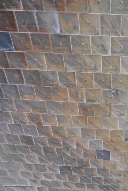 Heat-resistant tiles on the outside of Discovery